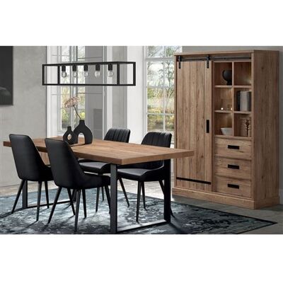 Non communiqué Ensemble Industriel Argentier + Table 170cm Piètement U - CEDRA - ALTOBUY Marron - Publicité Non communiqué Ensemble Industriel Argentier + Table 170cm Piètement U - CEDRA - ALTOBUY Marron - Publicité