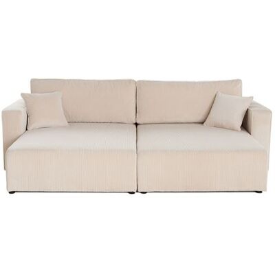 Non communiqué Canape droit BEST MOBILIER 4 places en velours beige 158 x 246 x 81 cm Beige - Publicité Non communiqué Canape droit BEST MOBILIER 4 places en velours beige 158 x 246 x 81 cm Beige - Publicité