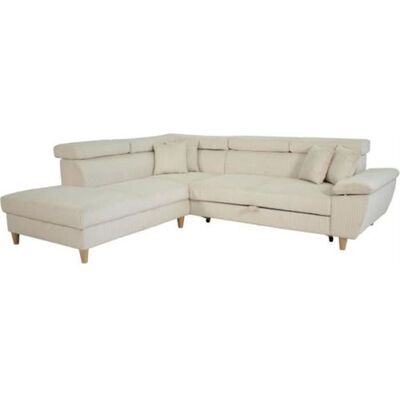Non communiqué Canapé d’angle convertible WESTON Beige L gauche 4 places 140x200 Beige - Publicité Non communiqué Canapé d’angle convertible WESTON Beige L gauche 4 places 140x200 Beige - Publicité