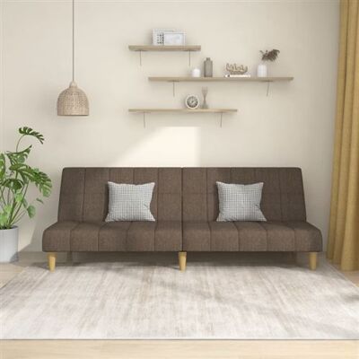 Non communiqué vidaXL Canapé-lit à 2 places taupe tissu Taupe - Publicité Non communiqué vidaXL Canapé-lit à 2 places taupe tissu Taupe - Publicité