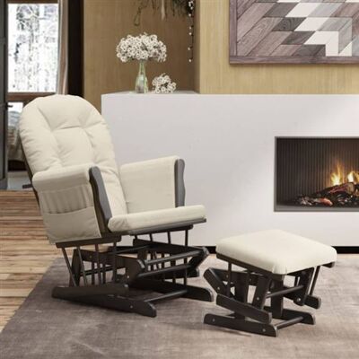 Non communiqué vidaXL Chaise à bascule met voetenbank tissu crèmeblanc Blanc - Publicité Non communiqué vidaXL Chaise à bascule met voetenbank tissu crèmeblanc Blanc - Publicité