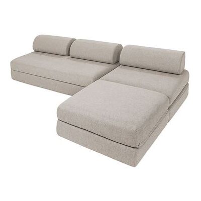 Non communiqué Canapé d'angle convertible 6 places - Tissu imperméable - Gris 13 - Publicité Non communiqué Canapé d'angle convertible 6 places - Tissu imperméable - Gris 13 - Publicité