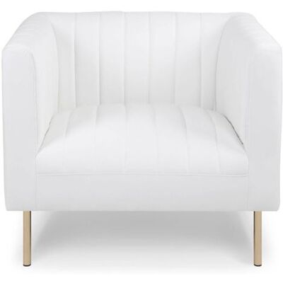 Non communiqué Fauteuil Design "Taylor" 84cm Blanc Blanc - Publicité Non communiqué Fauteuil Design "Taylor" 84cm Blanc Blanc - Publicité