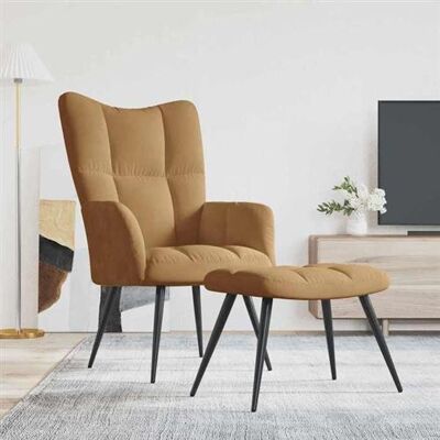 Non communiqué vidaXL Relaxstoel met voetenbank velours marron Marron - Publicité Non communiqué vidaXL Relaxstoel met voetenbank velours marron Marron - Publicité