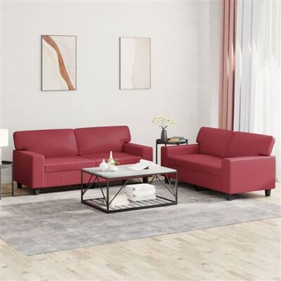 Non communiqué vidaXL Ensemble de canapés 2 pcs rouge bordeaux similicuir3201917 Rouge - Publicité Non communiqué vidaXL Ensemble de canapés 2 pcs rouge bordeaux similicuir3201917 Rouge - Publicité