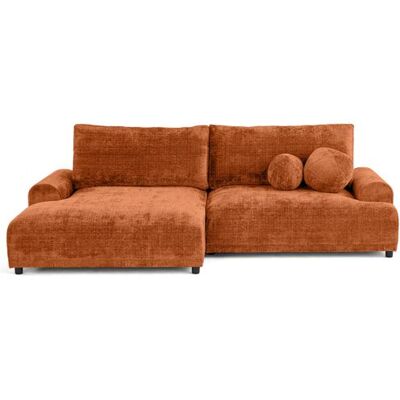 Non communiqué Nelly - canapé d'angle gauche 4 places convertible avec coffre en velours texturé - Rouille Rouille - Publicité Non communiqué Nelly - canapé d'angle gauche 4 places convertible avec coffre en velours texturé - Rouille Rouille - Publicité