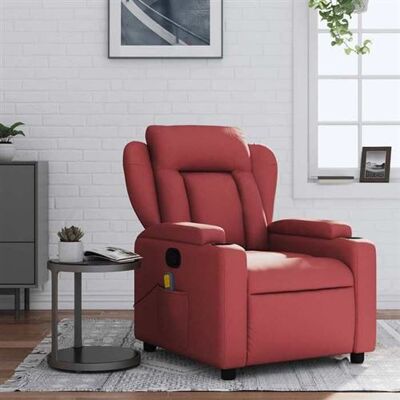 Non communiqué vidaXL Fauteuil de massage inclinable Rouge bordeaux Similicuir 372438 Rouge - Publicité Non communiqué vidaXL Fauteuil de massage inclinable Rouge bordeaux Similicuir 372438 Rouge - Publicité