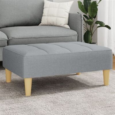 vidaXL Pouf en Tissu Gris Clair - Reposapiés - Publicité vidaXL Pouf en Tissu Gris Clair - Reposapiés - Publicité