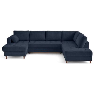 Non communiqué Canape angle fixe LISA DESIGN 7 places en velours bleu 297 x 297 x 85 cm Bleu - Publicité Non communiqué Canape angle fixe LISA DESIGN 7 places en velours bleu 297 x 297 x 85 cm Bleu - Publicité
