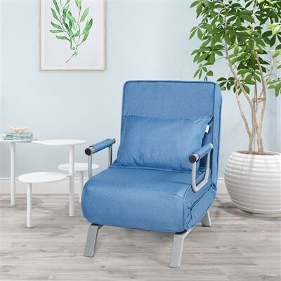 Non communiqué giantex Fauteuil Convertible,Fauteuil-lit Chauffeuse 1 Place en Tissu avec Coussin,Dossier Réglable de 5 Positions et 2 Accoudoirs pour Salon,Bureau,Chambre Bleu bleu - Publicité Non communiqué giantex Fauteuil Convertible,Fauteuil-lit Chauffeuse 1 Place en Tissu avec Coussin,Dossier Réglable de 5 Positions et 2 Accoudoirs pour Salon,Bureau,Chambre Bleu bleu - Publicité