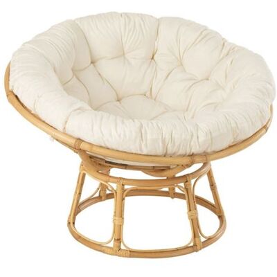 Non communiqué Fauteuil en Rotin & Coussin "Céline" 115cm Naturel Beige - Publicité Non communiqué Fauteuil en Rotin & Coussin "Céline" 115cm Naturel Beige - Publicité