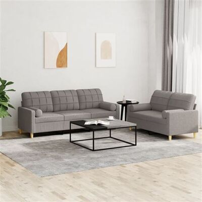 Non communiqué vidaXL Ensemble de canapés 2 pcs avec coussins taupe tissu3201329 Taupe - Publicité Non communiqué vidaXL Ensemble de canapés 2 pcs avec coussins taupe tissu3201329 Taupe - Publicité