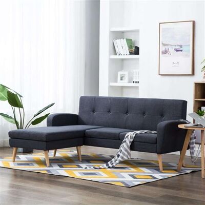 Non communiqué Canape angle fixe vidaxl 2 places en tissu gris 186 x 186 x 79 cm gris - Publicité Non communiqué Canape angle fixe vidaxl 2 places en tissu gris 186 x 186 x 79 cm gris - Publicité