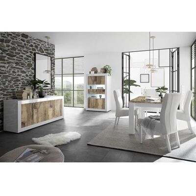 Altobuy - OTELLO - Blanc - Aspect bois antique vernis blanc - Buffet - Publicité Altobuy - OTELLO - Blanc - Aspect bois antique vernis blanc - Buffet - Publicité
