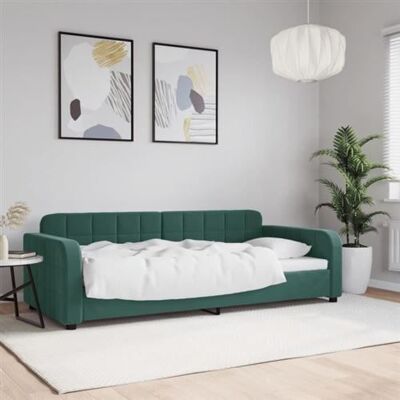 Non communiqué vidaXL Lit de repos vert foncé 90x200 cm velours 354060 Vert - Publicité Non communiqué vidaXL Lit de repos vert foncé 90x200 cm velours 354060 Vert - Publicité