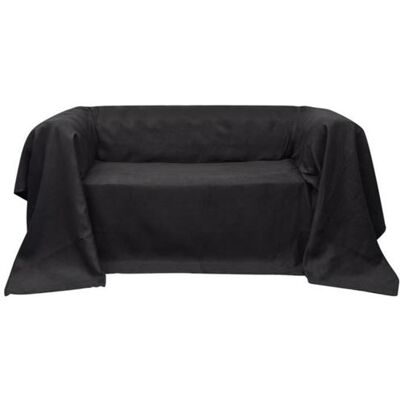 vidaXL Housse de canapé Micro-suède Anthracite 210x280 cm Noir - Publicité vidaXL Housse de canapé Micro-suède Anthracite 210x280 cm Noir - Publicité