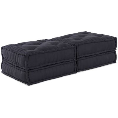 vidaXL - Pouffe Set - Anthracite - 70x70x36 cm - Pouffe - Publicité vidaXL - Pouffe Set - Anthracite - 70x70x36 cm - Pouffe - Publicité