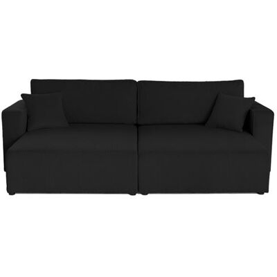 Best Mobilier - Topaze - Noir - 4 places - Canapé - Publicité Best Mobilier - Topaze - Noir - 4 places - Canapé - Publicité