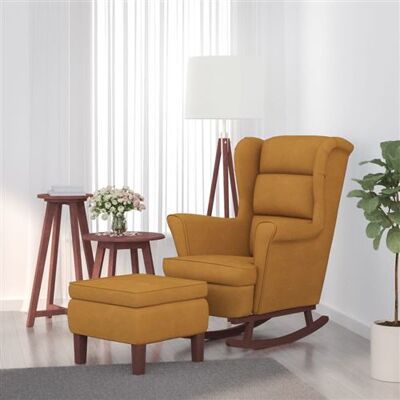 Fauteuil à Balancer Marron avec Tabouret - Fauteuil Relax - Publicité Fauteuil à Balancer Marron avec Tabouret - Fauteuil Relax - Publicité
