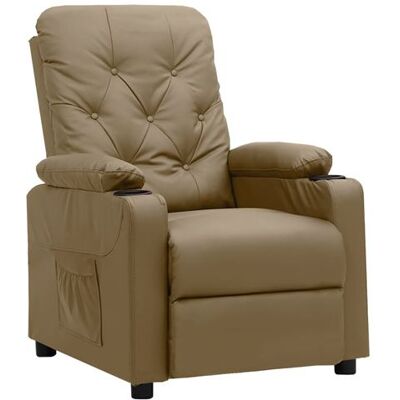 vidaXL Fauteuil Reclinable - Similicuir Cappuccino - Relaxation Chair - Publicité vidaXL Fauteuil Reclinable - Similicuir Cappuccino - Relaxation Chair - Publicité