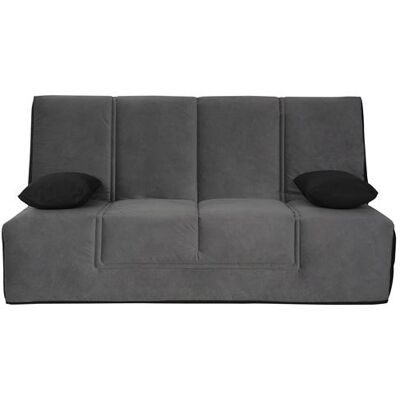 Relaxima Banquette Clic-Clac 130 VIRGINIA angel gris - matelas latex Dunlopillo Gris - Publicité Relaxima Banquette Clic-Clac 130 VIRGINIA angel gris - matelas latex Dunlopillo Gris - Publicité
