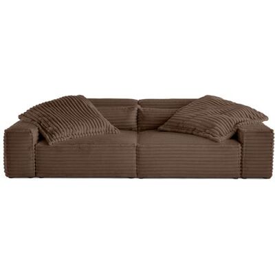 Non communiqué Canape droit LISA DESIGN 3 places en tissu marron 264 x 264 x 68 cm Marron - Publicité Non communiqué Canape droit LISA DESIGN 3 places en tissu marron 264 x 264 x 68 cm Marron - Publicité