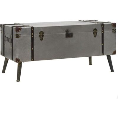 vidaXL Table basse MDF et aluminium 102 x 51 x 47,5 cm Argenté - Publicité vidaXL Table basse MDF et aluminium 102 x 51 x 47,5 cm Argenté - Publicité