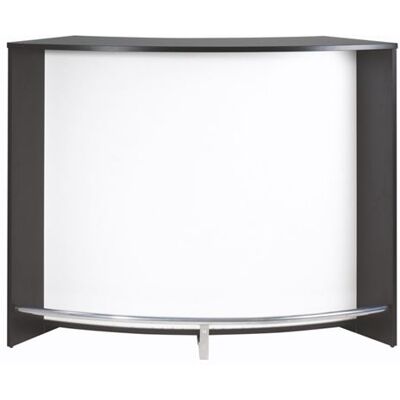 Simmob Meuble Bar Comptoir d'Accueil Noir 3 Tablettes 134,5 x 104,8 x 55,3 cm - Blanc - L 134.5 x l 55.3 x H 104.8 cm Noir - Publicité Simmob Meuble Bar Comptoir d'Accueil Noir 3 Tablettes 134,5 x 104,8 x 55,3 cm - Blanc - L 134.5 x l 55.3 x H 104.8 cm Noir - Publicité