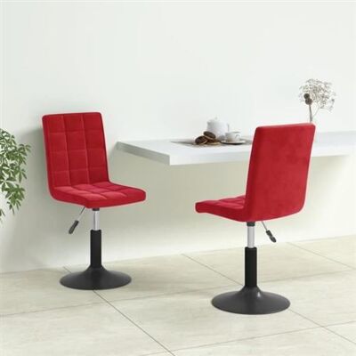 Chaises de salle à manger pivotantes VidaXL - 2 pcs, Velours, Vin Rouge - Chaise à manger - Publicité Chaises de salle à manger pivotantes VidaXL - 2 pcs, Velours, Vin Rouge - Chaise à manger - Publicité