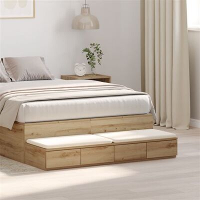 Table de nuit vidaXL 120x36.5x16.5 cm - Meubles de chambre rustique moderne - Publicité Table de nuit vidaXL 120x36.5x16.5 cm - Meubles de chambre rustique moderne - Publicité