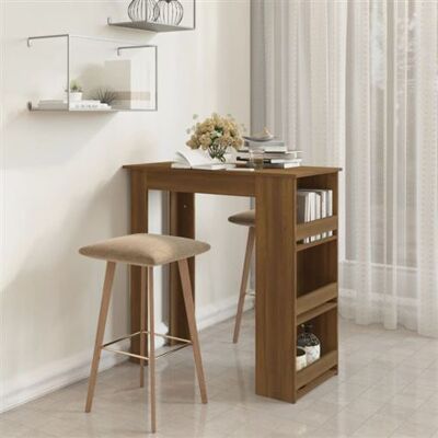 Non communiqué Table de bar et rangement chêne marron bois d ingénierie Brun - Publicité Non communiqué Table de bar et rangement chêne marron bois d ingénierie Brun - Publicité