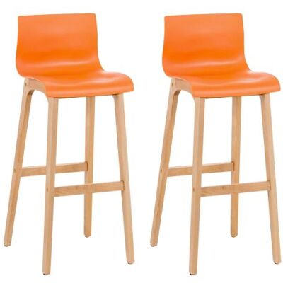 CLP - Ensemble de 2 Tabourets Hover Orange - Tabourets de Bar - Publicité CLP - Ensemble de 2 Tabourets Hover Orange - Tabourets de Bar - Publicité