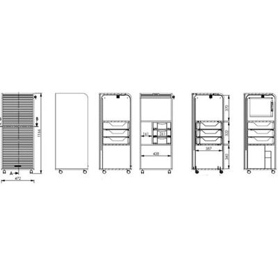 Simmob Caisson de Bureau Blanc à Roulettes 108 cm - Scene New York 504 - L 47.2 x l 47 x H 107.6 cm Blanc - Publicité Simmob Caisson de Bureau Blanc à Roulettes 108 cm - Scene New York 504 - L 47.2 x l 47 x H 107.6 cm Blanc - Publicité