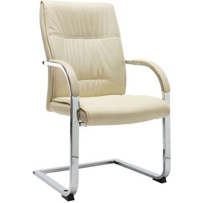 Chaise de bureau crème vidaXL design ergonomique - Publicité Chaise de bureau crème vidaXL design ergonomique - Publicité