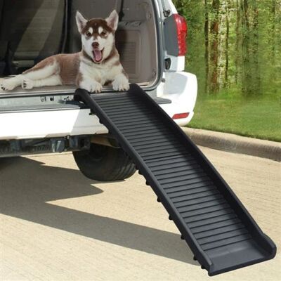 vidaXL Rampe pour chiens pliante noire 155,5x40x15,5 cm - Rampe pour chiens - Publicité vidaXL Rampe pour chiens pliante noire 155,5x40x15,5 cm - Rampe pour chiens - Publicité