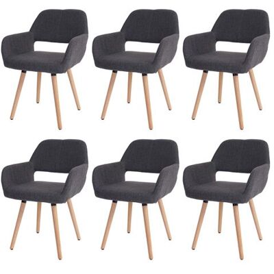 Mendler Ensemble 6 Chaises Salle à Manger - Design Rétro - Publicité Mendler Ensemble 6 Chaises Salle à Manger - Design Rétro - Publicité