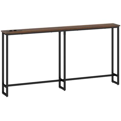 Non communiqué Console d'entrée style industriel - prises de courant et USB intégrées - dim. 160 x 20 x 80 cm - acier noir effet bois Marron - Publicité Non communiqué Console d'entrée style industriel - prises de courant et USB intégrées - dim. 160 x 20 x 80 cm - acier noir effet bois Marron - Publicité
