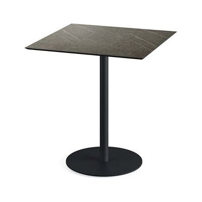 Table Urbaine Veba - 70x70cm - Acier et Marbre Sombre - Publicité Table Urbaine Veba - 70x70cm - Acier et Marbre Sombre - Publicité