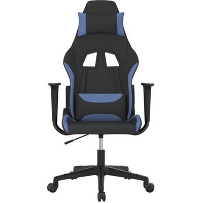 Chaise gaming en tissu noir et bleu vidaXL - Chaise de jeu - Publicité Chaise gaming en tissu noir et bleu vidaXL - Chaise de jeu - Publicité