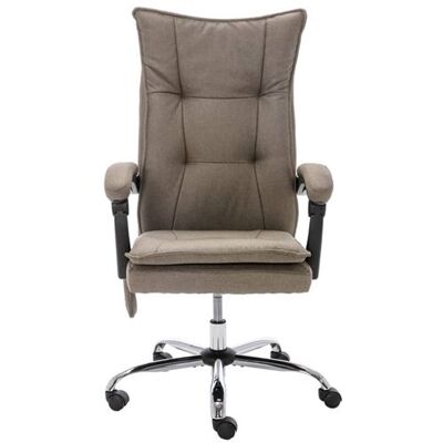 Chaise de bureau vidaXL taupe avec massage et repose - Publicité Chaise de bureau vidaXL taupe avec massage et repose - Publicité