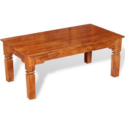 Table en bois massif vidaXL 110x60x45 cm - Café, auxiliaire, fin, salon - Publicité Table en bois massif vidaXL 110x60x45 cm - Café, auxiliaire, fin, salon - Publicité