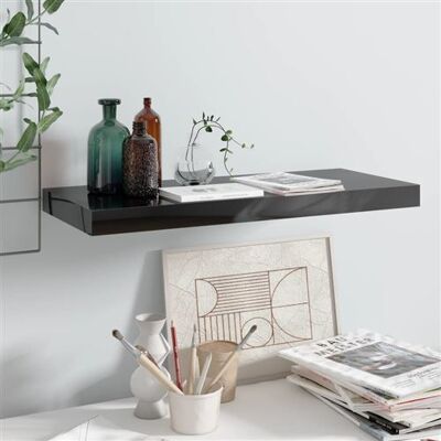 Non communiqué vidaXL Wandschap zwevend 60x23,5x3,8 cm MDF hoogglans zwart323769 Noir - Publicité Non communiqué vidaXL Wandschap zwevend 60x23,5x3,8 cm MDF hoogglans zwart323769 Noir - Publicité