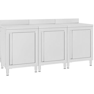 Non communiqué vidaXL Table de travail commerciale avec armoire 180x60x96 cm Inox3058268 Argent - Publicité Non communiqué vidaXL Table de travail commerciale avec armoire 180x60x96 cm Inox3058268 Argent - Publicité