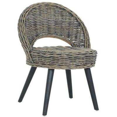 Non communiqué Chaise vidaxl en rotin non pliable interieur H. 79 cm noir noir - Publicité Non communiqué Chaise vidaxl en rotin non pliable interieur H. 79 cm noir noir - Publicité