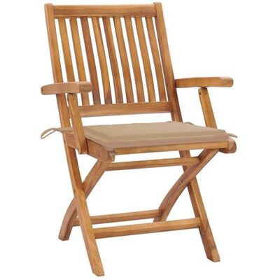 Chaises de jardin pliantes vidaXL avec coussins - Chaises de jardin - Publicité Chaises de jardin pliantes vidaXL avec coussins - Chaises de jardin - Publicité