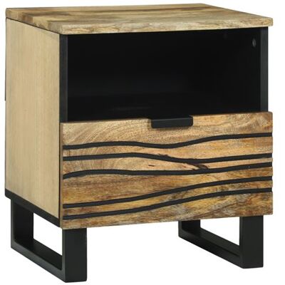 Non communiqué Cabinet de chevet 40x33x46 cm Bois de mangue massif - Publicité Non communiqué Cabinet de chevet 40x33x46 cm Bois de mangue massif - Publicité