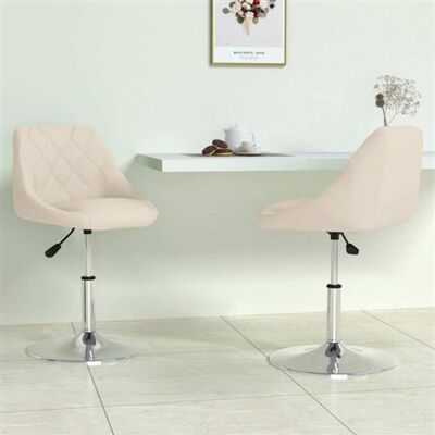 VidaXL - Chaises de salle à manger pivotantes en velours réglables - 2 pcs - Publicité VidaXL - Chaises de salle à manger pivotantes en velours réglables - 2 pcs - Publicité