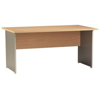 Non communiqué Bureau Winch 160 x 80 cm Hêtre Alu - L 160 x l 80 x H 72 cm jaune - Publicité Non communiqué Bureau Winch 160 x 80 cm Hêtre Alu - L 160 x l 80 x H 72 cm jaune - Publicité