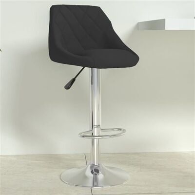 Tabouret de Bar en Velours Noir VidaXL - Hauteur Réglable, Pivotant, Design Moderne - Publicité Tabouret de Bar en Velours Noir VidaXL - Hauteur Réglable, Pivotant, Design Moderne - Publicité