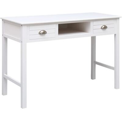 bureau blanc vidaXL 110x45x76 cm - Bureau - Publicité bureau blanc vidaXL 110x45x76 cm - Bureau - Publicité